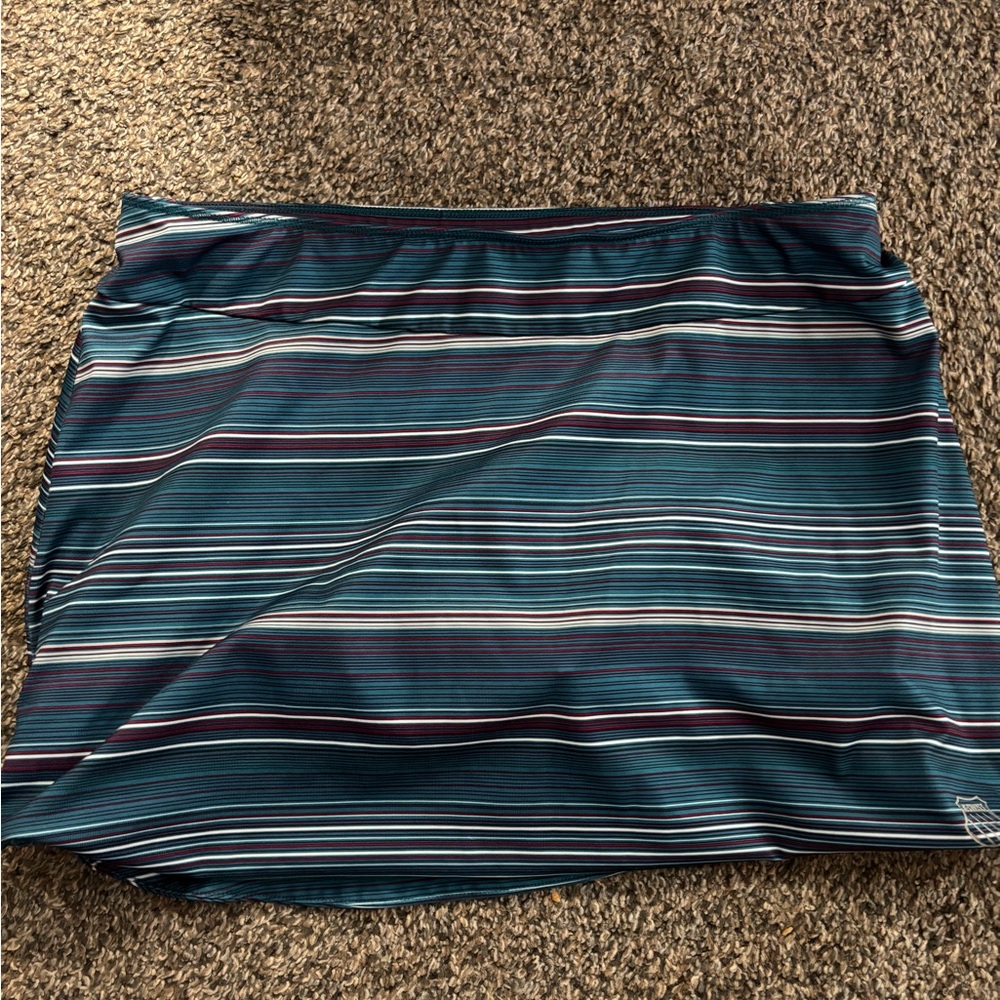 Striped Teal and Blue Skirt
